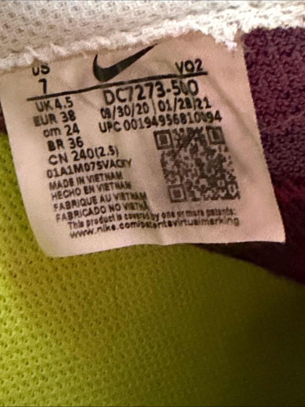 Nike - (WMNS) Nike Air Force 1 Crater Flyknit 'Fuchsia Glow' Size 7 - Picture 13 of 13
